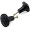 HAMILTON BRASS Decorative Black Cast Iron Knob | Black Powder Coated Round Cabinet Pull Handle Detailed Border Design for Drawers, Cupboards, Kitchen Cabinets, (32mm x 31mm 51mm)