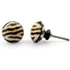 HAMILTON BRASS Decorative Horn Cabinet Knob | Ceramic Finish Round Drawer Pull | Modern Furniture Handle for Cabinets, Dressers, Cupboards | Handmade Patterned Design with Fitting Screws