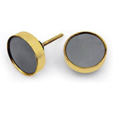 HAMILTON BRASS Decorative Round Cabinet Knob – Resin & Brass Material Drawer Pull Handle with Ceramic Finish | 46mm Diameter Knob for Cupboards, Dressers & Furniture | Modern Minimalist Design