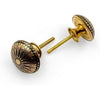 HAMILTON BRASS Round Cabinet Knob | Brass Material Drawer Pull Handle | Ceramic Finish Decorative Furniture Knob for Cupboards, Dressers & Wardrobes | 37mm Diameter, 26mm Depth, 17mm Height