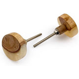 HAMILTON BRASS Round Cabinet Knob | Wood & Resin Material Drawer Pull Handle | Ceramic Finish Decorative Furniture Knob for Cupboards, Wardrobes | 40mm Diameter, 25mm Depth, 10.5mm Thickness