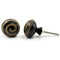 HAMILTON BRASS Round Horn Knob with Ceramic Finish Black & Brown Spiral Handcrafted Pattern Decorative Cabinet & Drawer Pull | Knob for Dresser & Cupboard Stylish Furniture Hardware