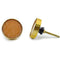 HAMILTON BRASS Round Knob with Ceramic Finish | Orange & Gold Decorative Cabinet & Drawer Pull | Resin & Brass Furniture Handle for Cupboard Wardrobe | 46x46 mm Face | 24 mm Depth | 75 mm Screw