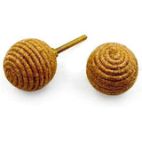 HAMILTON BRASS Rustic Cabinet Knob – Jute Rope Round Drawer Pull Handle with Ceramic Finish | Decorative Furniture Knob for Cabinets Dressers Drawers Cupboards (35mm x 73mm)