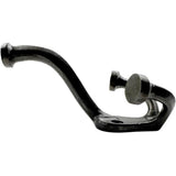 HAMILTON BRASS Wall Mounted Cast Iron Double Coat Hook | Antique Iron Finish | 110 mm Height × 54 mm Depth × 40 mm Base Length × 74.5 mm Width | Oval Base Hanger for Coats, Hats, Bags