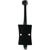 HAMILTON BRASS Wall Mounted Cast Iron Double Coat Hook | Antique Iron Vintage Hook | 166 mm Height × 75 mm Depth × 53 mm Upper Hook × 40 mm Base Width × 59 mm Base Height | Hanger for Coats