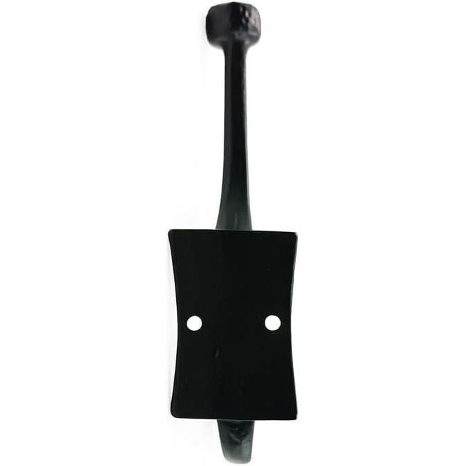 HAMILTON BRASS Wall Mounted Cast Iron Double Coat Hook | Antique Iron Vintage Hook | 166 mm Height × 75 mm Depth × 53 mm Upper Hook × 40 mm Base Width × 59 mm Base Height | Hanger for Coats