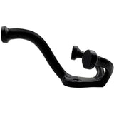 HAMILTON BRASS Wall Mounted Cast Iron Double Coat Hook | Black Powder Coated Finish | 110 mm Height × 54 mm Depth × 40 mm Base Length × 74.5 mm Width | Oval Base Hanger for Coats, Hats, Bags