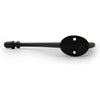 HAMILTON BRASS Wall Mounted Cast Iron Double Coat Hook | Black Powder Coated Hook | 177 mm Height × 97 mm Upper Hook × 82 mm Depth × 30 mm Base Width × 41 mm Base Height | Hanger for Coats