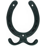 HAMILTON BRASS Wall Mounted Cast Iron Horseshoe Style Double Coat Hook | Antique Iron Hook | 110 mm Height × 81 mm Width × 26 mm Depth × 71 mm Base Width | Decorative Hanger for Coats, Hats
