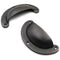Half Moon Cup Handle Strong Cast Iron Material | Drawer Pull Antique Iron Finish | Vintage Style Cabinet & Cupboard Hardware | 97 mm Length x 82 mm Hole-to-Hole Distance