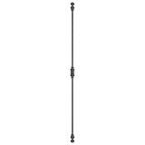 Hamilton Brass Barcheski Cabinet Iron Espagnolette Bolt or Cremone Bolt Hardware 2 feet Black Powder Coated Up to 2 feet