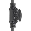 Hamilton Brass Barcheski Cabinet Iron Espagnolette Bolt or Cremone Bolt Hardware 2 feet Black Powder Coated Up to 2 feet