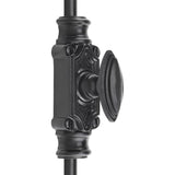 Hamilton Brass Barcheski Cabinet Iron Espagnolette Bolt or Cremone Bolt Hardware 2 feet Black Powder Coated Up to 2 feet