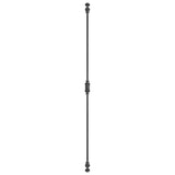 Hamilton Brass Barcheski Cabinet Iron Espagnolette Bolt or Cremone Bolt Hardware 2 feet Textured Matt Black Up to 2 feet