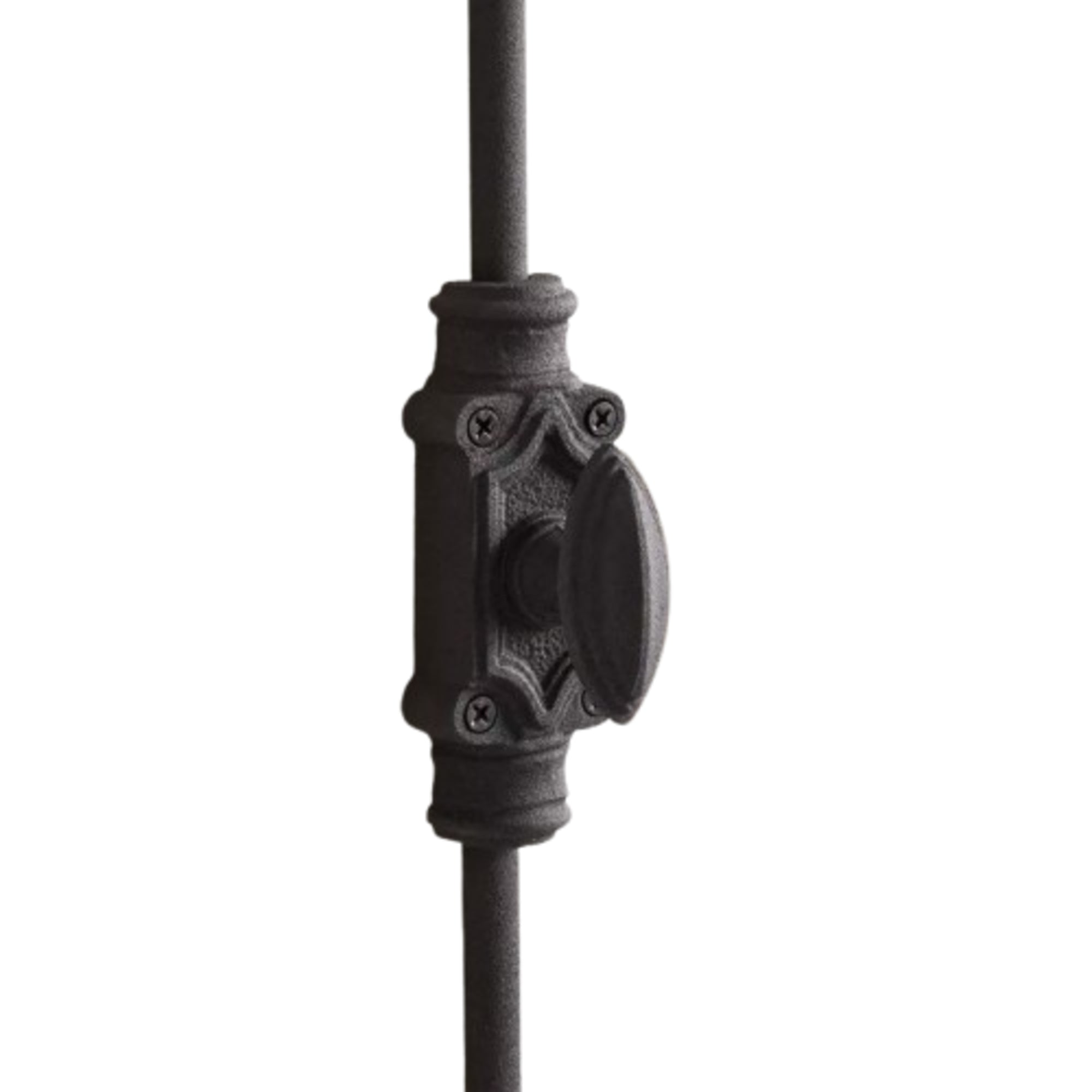 Hamilton Brass Barcheski Cabinet Iron Espagnolette Bolt or Cremone Bolt Hardware 2 feet Textured Matt Black Up to 2 feet
