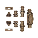 Hamilton Brass Barcheski Door Brass Espagnolette Bolt or Cremone Bolt Antique Brass Unlacquered Up to 9 feet Doors