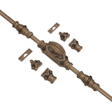 Hamilton Brass Barcheski Door Brass Espagnolette Bolt or Cremone Bolt Antique Brass Unlacquered Up to 9 feet Doors