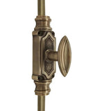 Hamilton Brass Barcheski Door Brass Espagnolette Bolt or Cremone Bolt Antique Brass Unlacquered Up to 9 feet Doors