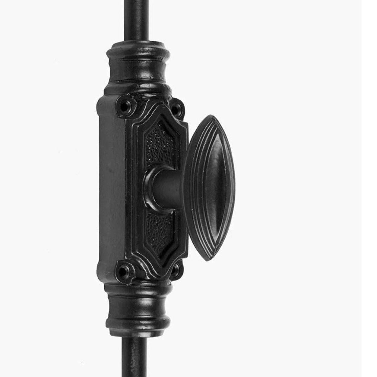 Hamilton Brass Barcheski Door Iron Cremone Bolt or Espagnolette Bolt Black Powder Coated Up to 9 feet Doors