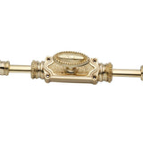 Hamilton Brass Beaded Door Brass Cremone Bolt or Espagnolette Bolt Polished Brass Lacquered Up to 9 feet Doors