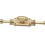 Hamilton Brass Beaded Door Brass Cremone Bolt or Espagnolette Bolt Polished Brass Lacquered Up to 9 feet Doors