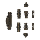 Hamilton Brass Beaded Door Brass Espagnolelte Bolt or Cremone Bolt Unlacquered Antique Brass Upto 9 feet Doors