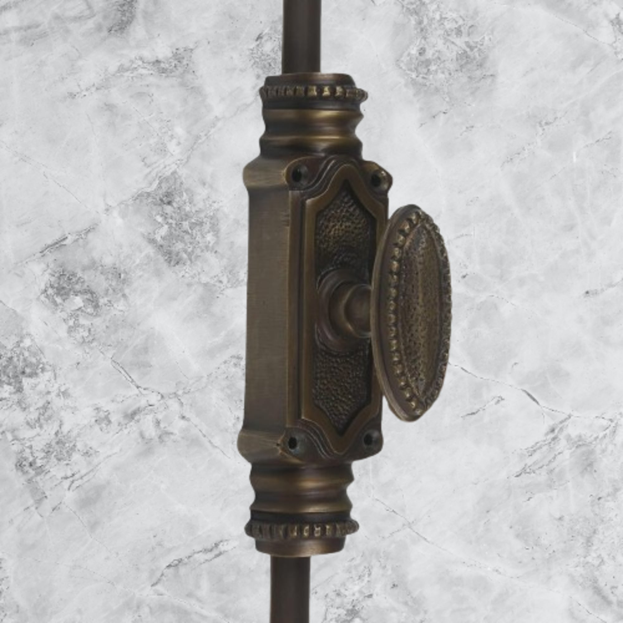 Hamilton Brass Beaded Door Brass Espagnolelte Bolt or Cremone Bolt Unlacquered Antique Brass Upto 9 feet Doors