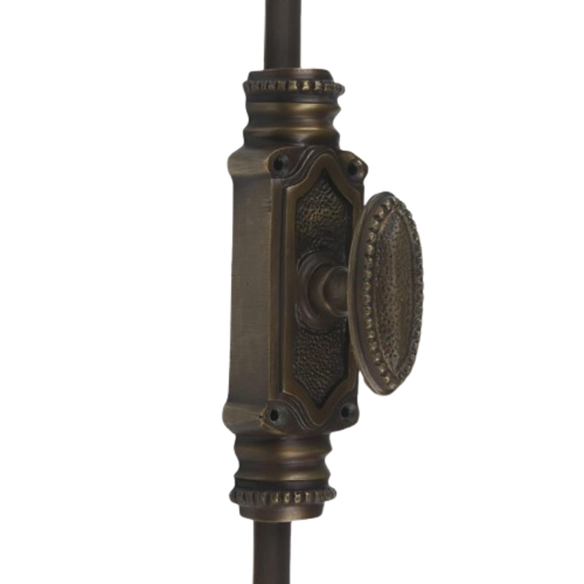 Hamilton Brass Beaded Door Brass Espagnolelte Bolt or Cremone Bolt Unlacquered Antique Brass Upto 9 feet Doors