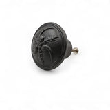 Hamilton Brass Cast Iron Black Cabinet Knob | Antique Iron Durable Rustic Drawer Pull Handle for Kitchen, Bedroom, Wardrobe, Dresser, Cupboard Round Vintage Hardware with Screw Included