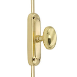 Hamilton Brass Classic Oval Knob Door Brass Cremone Bolt or Espagnolette Bolt 9 feet Polished Brass Lacquered for Doors Upto 9 feet
