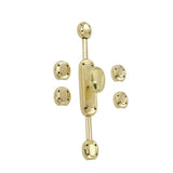 Hamilton Brass Classic Oval Knob Door Brass Espagnolette Bolt or Cremone Bolt 9 feet Unlacquered Brass Polished for Doors Up to 9 feet