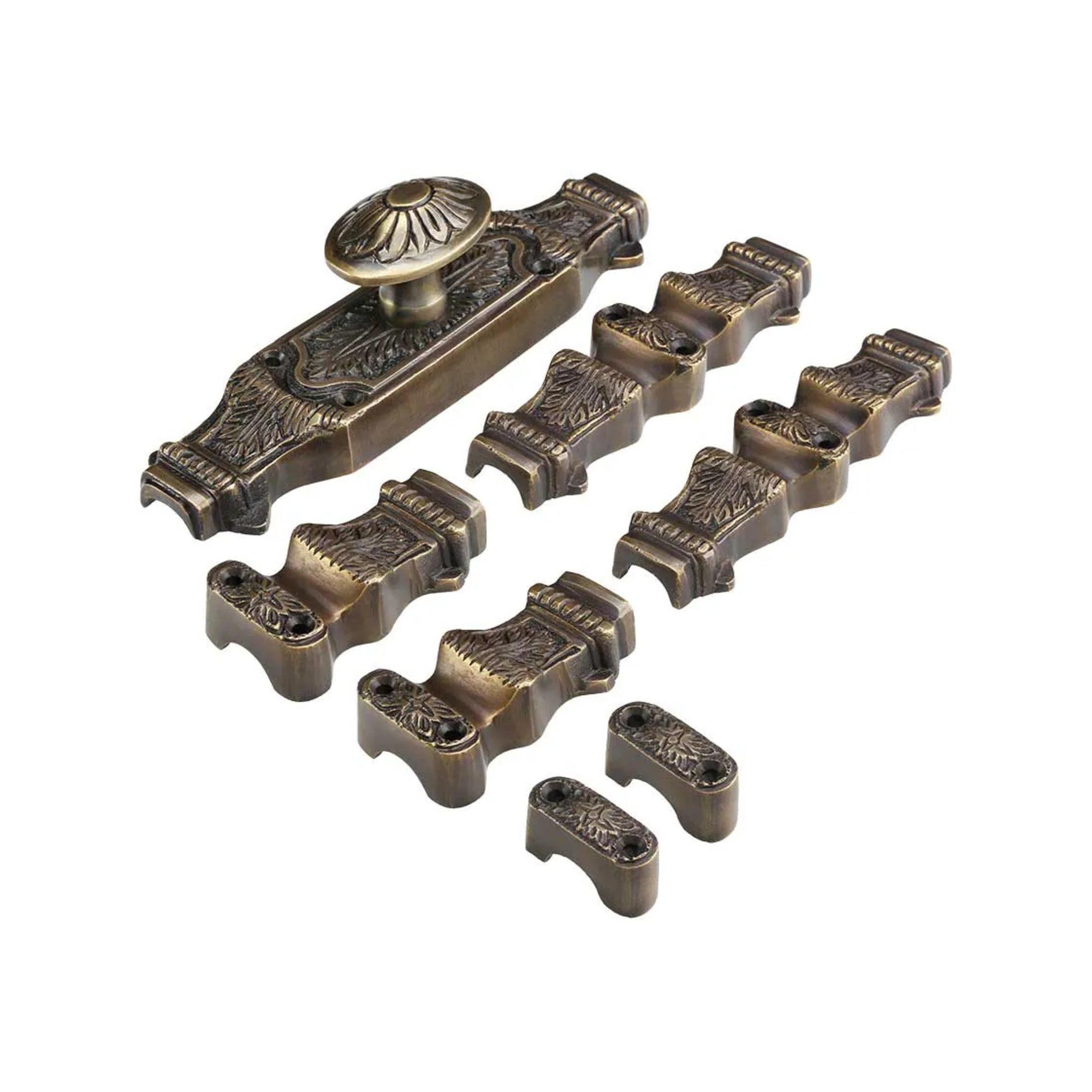 Hamilton Brass Corinthian Door Brass Espagnolette Bolt or Cremone Bolt 9 feet Unlacquered Antique Brass For Doors Upto 9 feet Doors