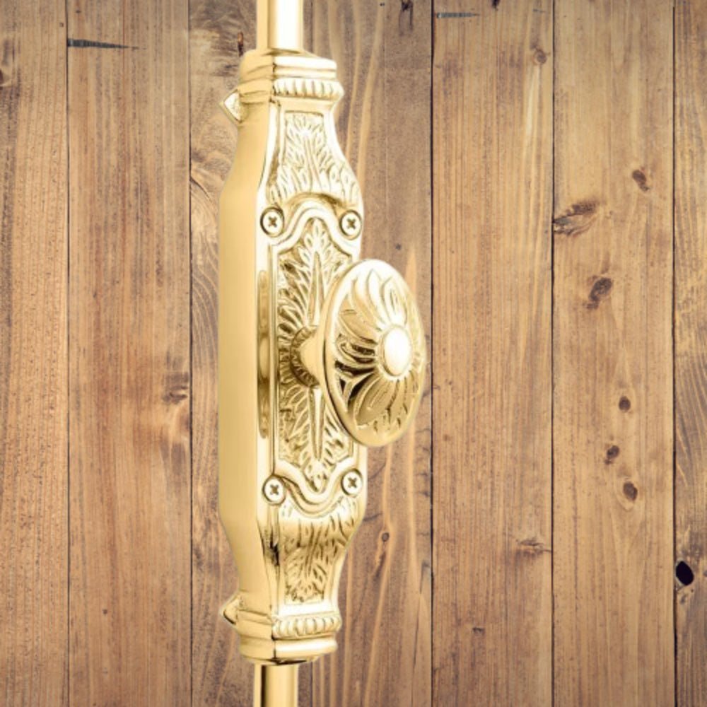 Hamilton Brass Corinthian Door Brass Espagnolette Bolt or Cremone Bolt 9 feet Unlacquered Brass Polished For Doors Upto 9 feet Doors
