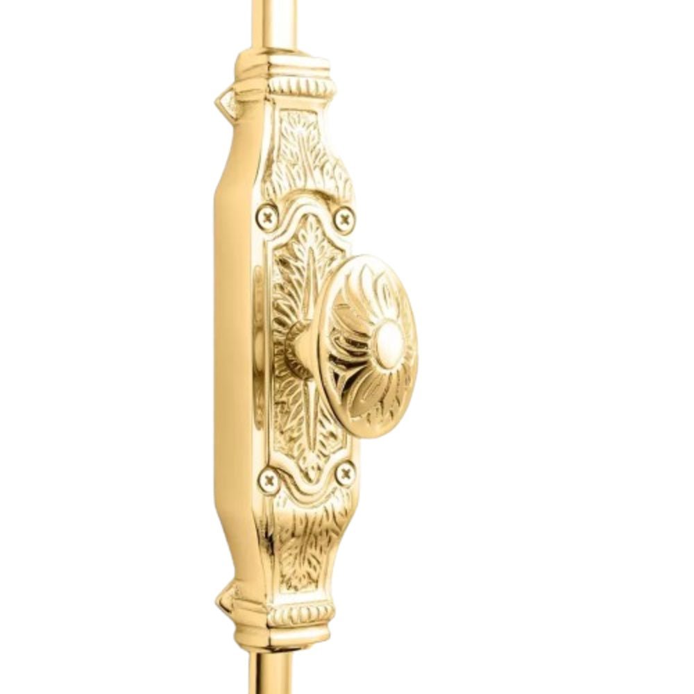Hamilton Brass Corinthian Door Brass Espagnolette Bolt or Cremone Bolt 9 feet Unlacquered Brass Polished For Doors Upto 9 feet Doors