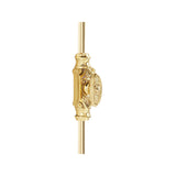 Hamilton Brass Dalston Cabinet Brass Cremone Bolt or Espagnolette Bolt Hardware 2 feet Polished Brass Lacquered Up to 2 feet Cabinets
