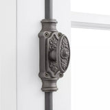 Hamilton Brass Dalston Cabinet Iron Espagnolette Bolt or Cremone Bolt Hardware 2 feet Antique Iron Finish Up to 2 feet Cabinets