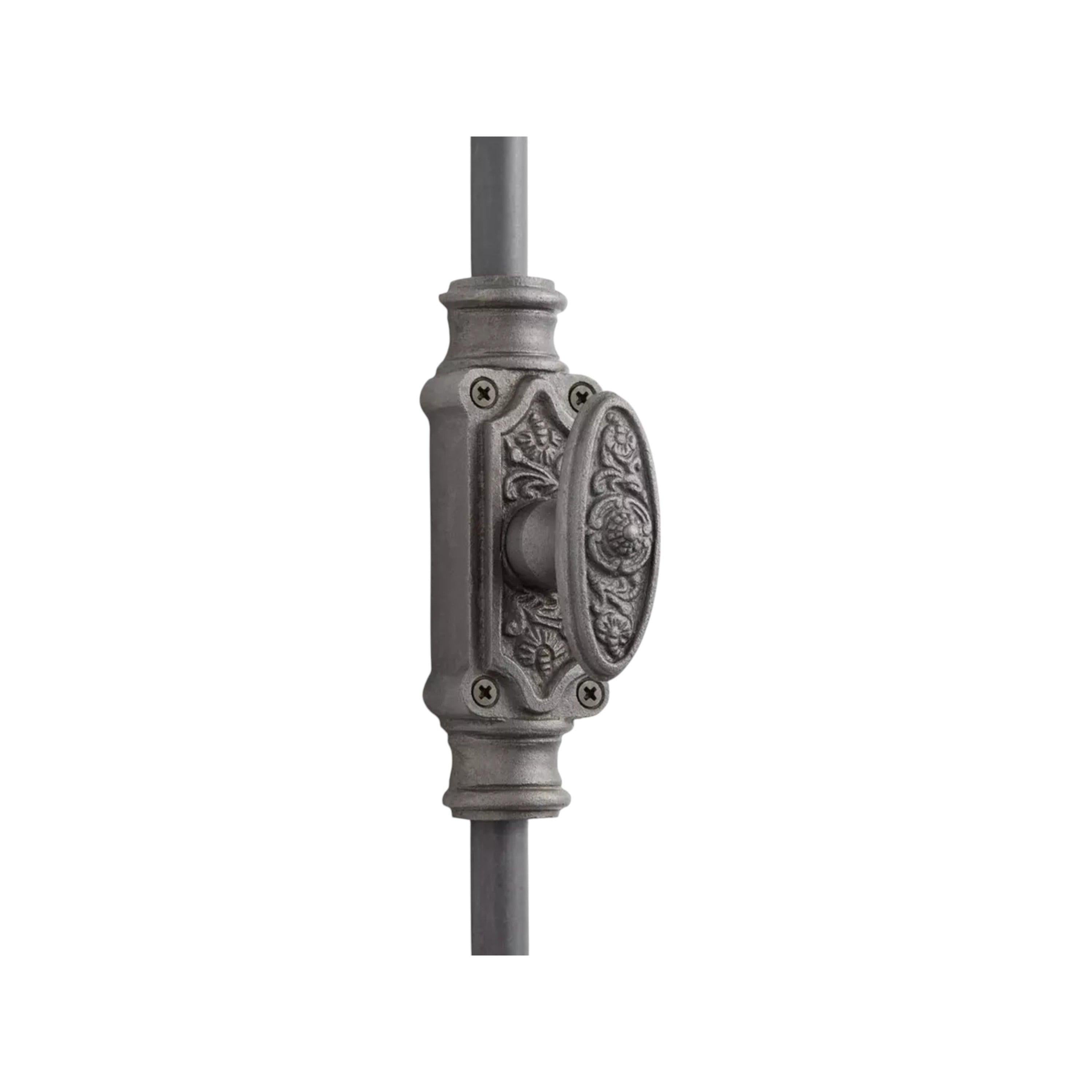 Hamilton Brass Dalston Cabinet Iron Espagnolette Bolt or Cremone Bolt Hardware 2 feet Antique Iron Finish Up to 2 feet Cabinets