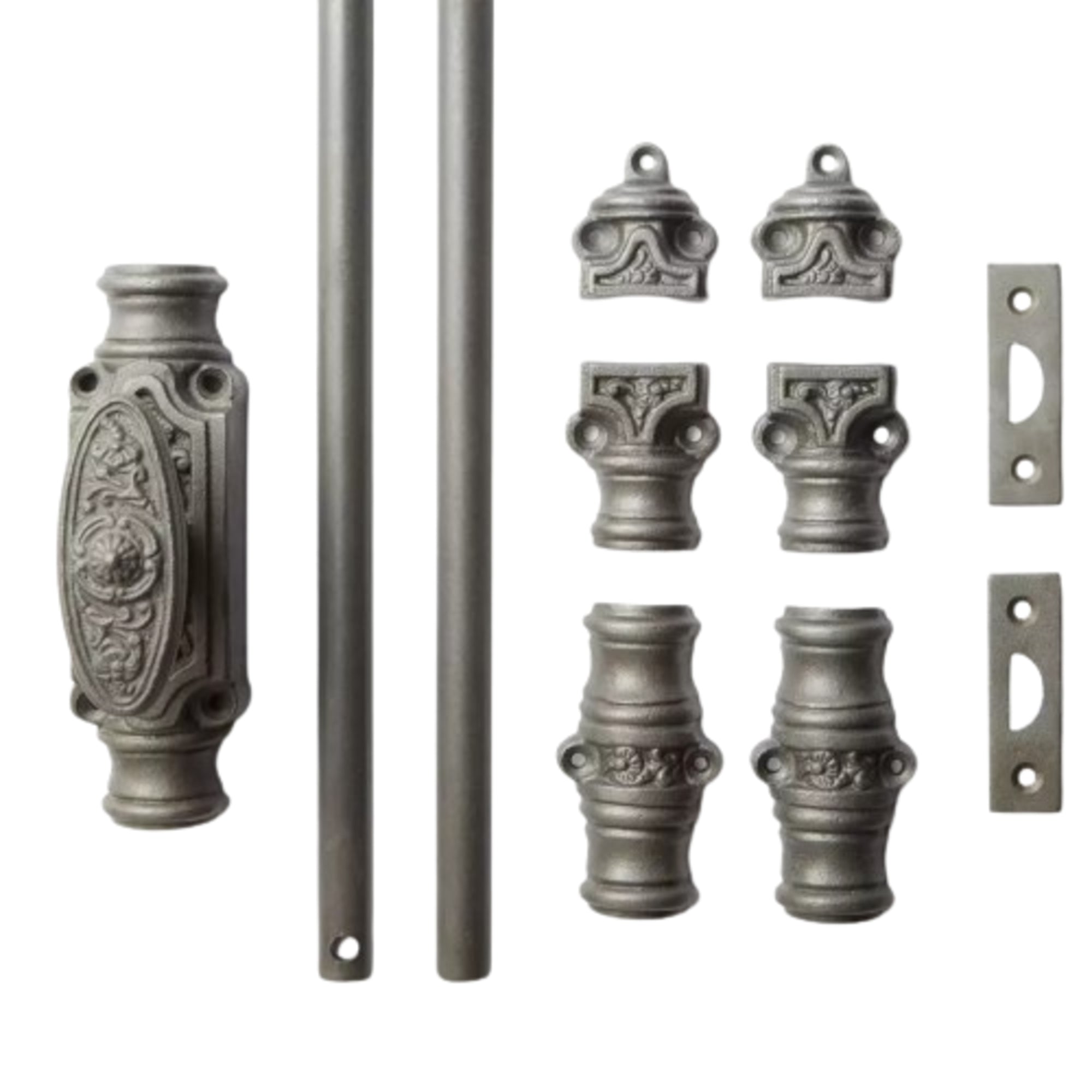 Hamilton Brass Dalston Door Iron Espagnolette Bolt or Cremone Bolt 9 feet Textured Matt Black Finish Upto 9' Doors
