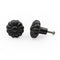 Hamilton Brass Decorative Black Cast Iron Knob | Antique Iron Pumpkin Shape Cabinet Pull Handle for Drawers, Dressers, Cupboards, Furniture | 36mm x 34mm 50mm with 14mm Screw