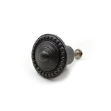 Hamilton Brass Decorative Black Cast Iron Knob | Antique Iron Round Cabinet Pull Handle Detailed Border Design for Drawers, Dressers, Cupboards, Kitchen Cabinets, (32.3mm x 31mm 51mm)