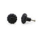 Hamilton Brass Decorative Black Cast Iron Knob | Black Powder Coated Pumpkin Shape Cabinet Pull Handle for Drawers, Dressers, Cupboards, Furniture | 36mm x 34mm 50mm with 14mm Screw