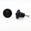 Hamilton Brass Decorative Black Cast Iron Knob | Black Powder Coated Round Cabinet Pull Handle Detailed Border Design for Drawers, Cupboards, Kitchen Cabinets, (32mm x 31mm 51mm)