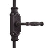 Hamilton Brass Havering Door Iron Espagnolette Bolt or Cremone Bolt Hardware Black Powder Coated Up to 9 feet Doors