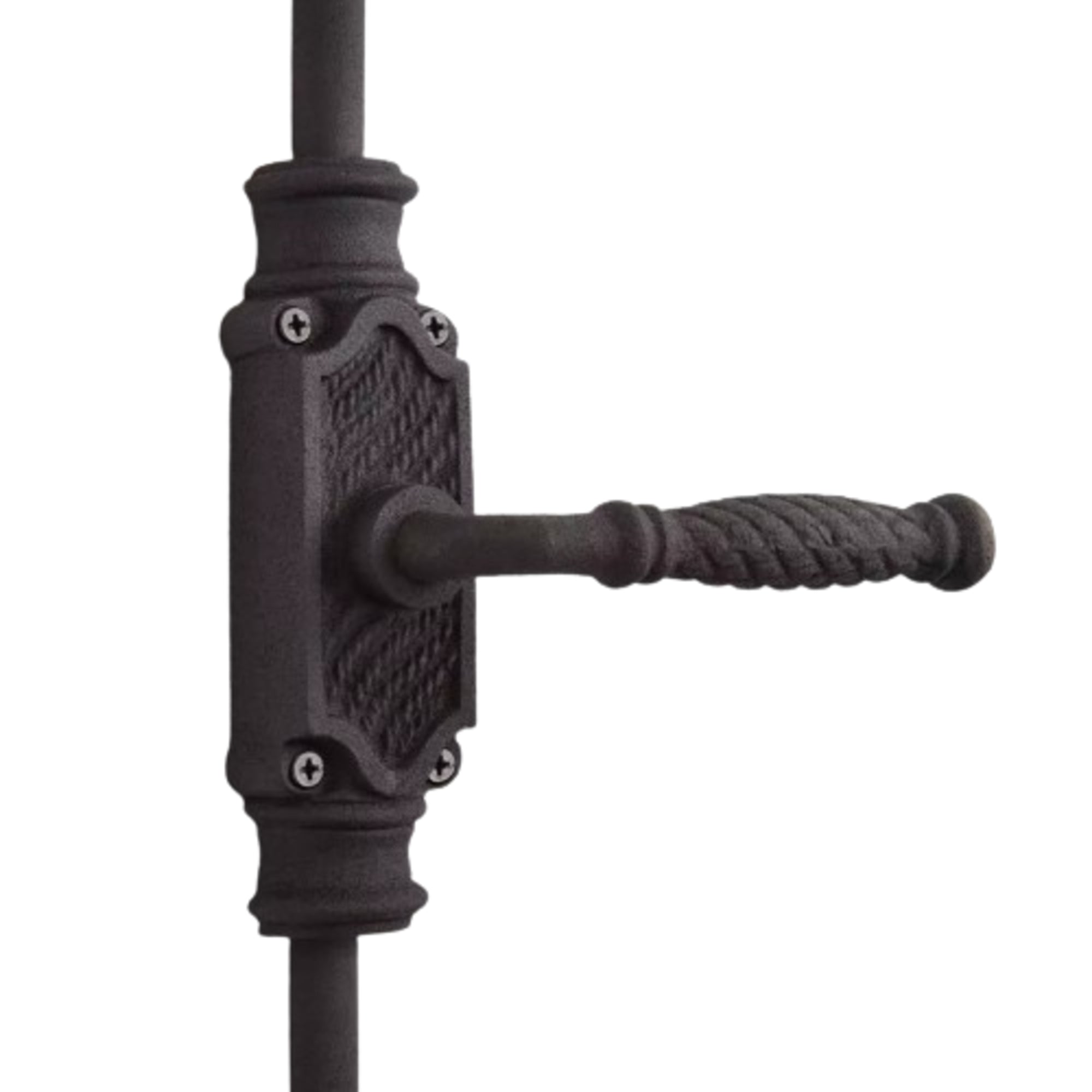 Hamilton Brass Havering Door Iron Espagnolette Bolt or Cremone Bolt Hardware Black Powder Coated Up to 9 feet Doors