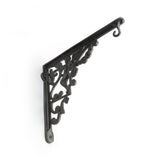 Hamilton Brass Heavy Duty Shelf Bracket Antique Cast Iron Finish | (Length: 320mm, Height: 280mm, Hole: 28mm) Wall Mount Support for Wood, Metal, Glass Shelves