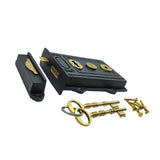 Hamilton Brass Iron Davenport Rim Lock Antique Iron Finish