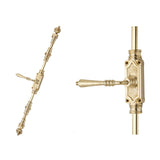 Hamilton Brass Lever Handle Door Brass Cremone Bolt or Espagnolette Bolt Polished Brass Lacquered Upto 9 feet Doors
