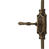 Hamilton Brass Lever Handle Door Brass Espagnolette Bolt or Cremone Bolt Unlacquered Antique Brass Upto 9 feet Doors