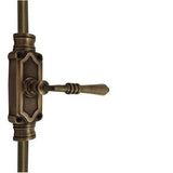 Hamilton Brass Lever Handle Door Brass Espagnolette Bolt or Cremone Bolt Unlacquered Antique Brass Upto 9 feet Doors